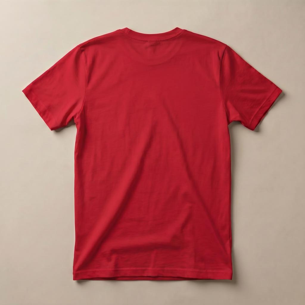 Red 1776–2026 graphic tee with plain back design visible.