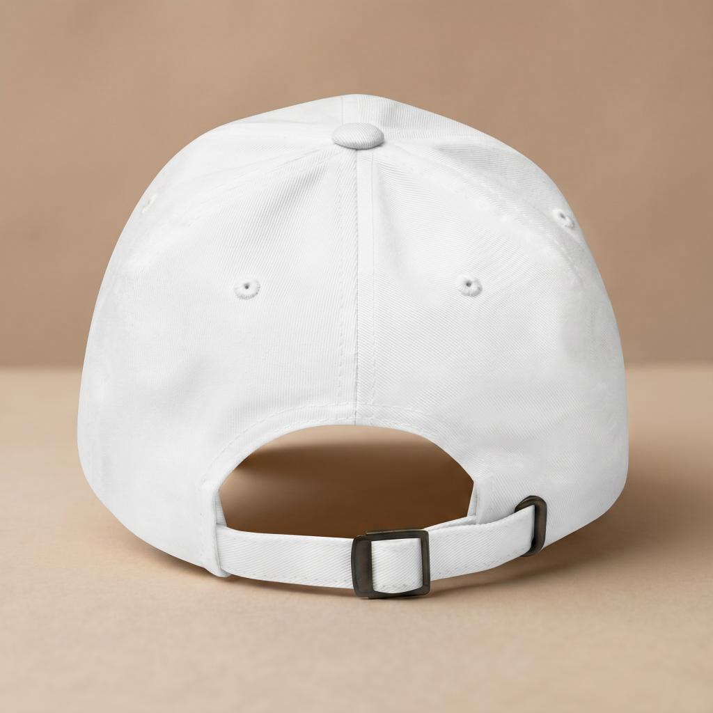 White 1776–2026 embroidered hat with adjustable back strap visible.